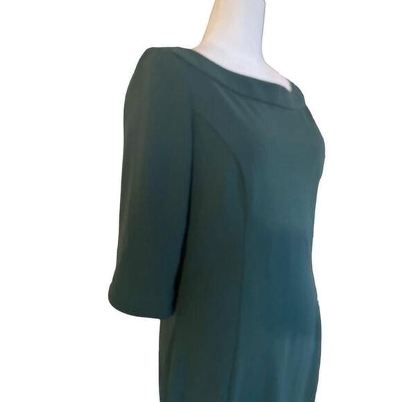 Size 8 Women's Calvin Klein Green 3/4 sleeve career work office church dress - Picture 6 of 10